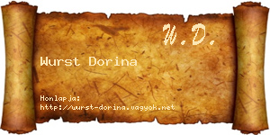 Wurst Dorina névjegykártya