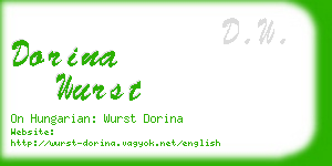 dorina wurst business card